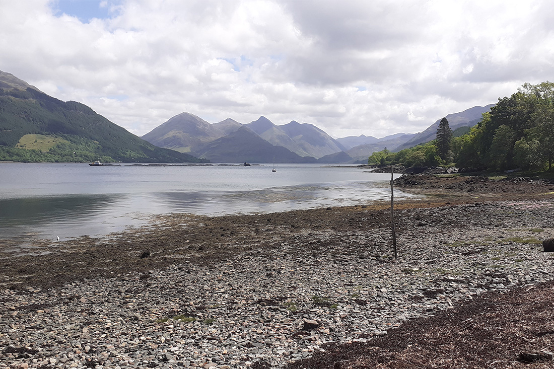 Cycling round Loch Duich to Totaig