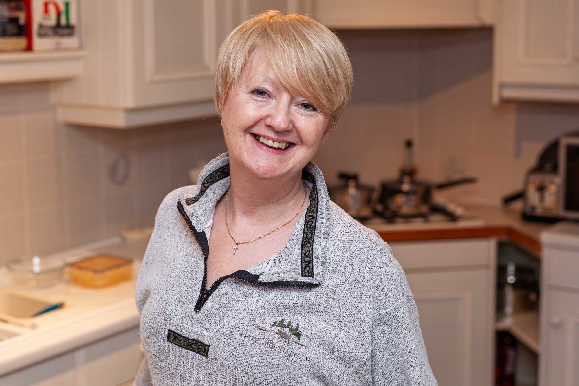 pat in the kitchen