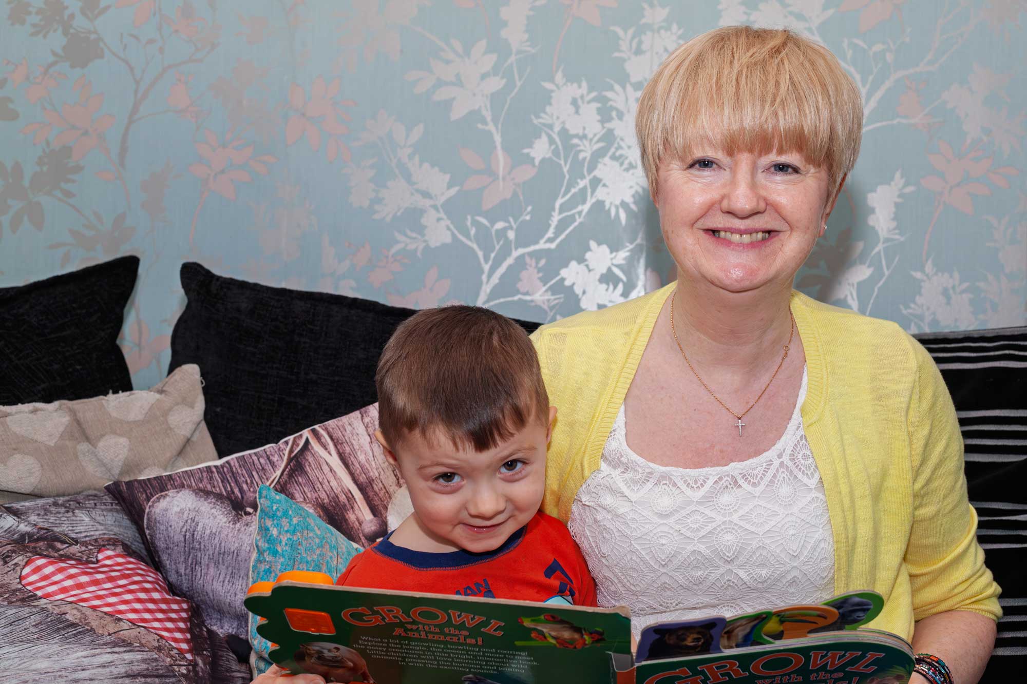 Louis Reading with Pat in December 2014