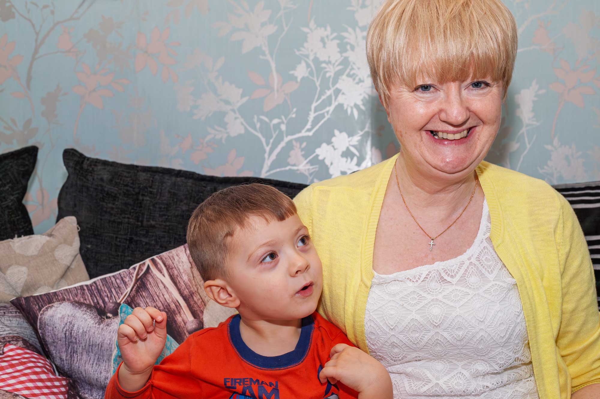 Louis Reading with Pat in December 2014