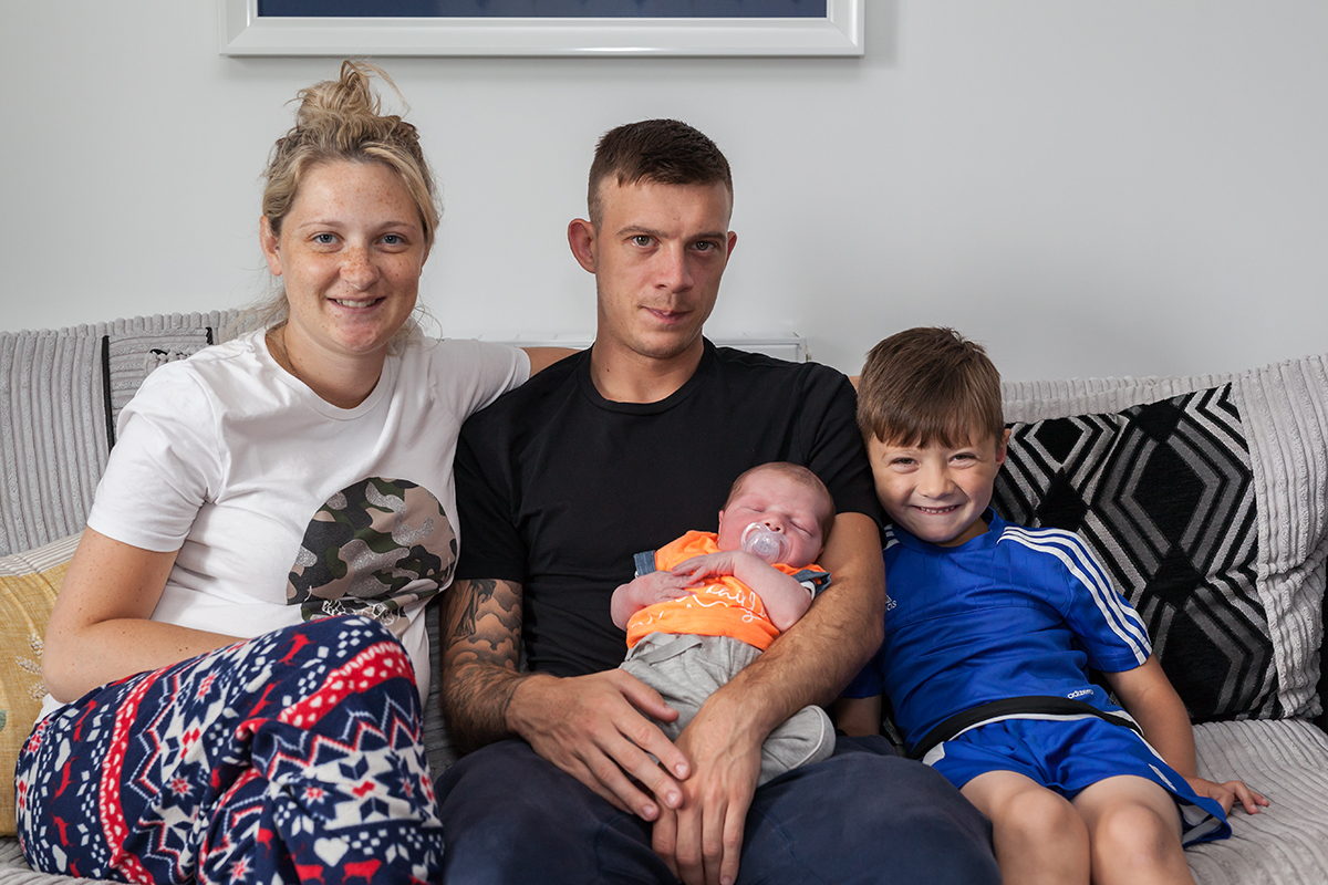Max with the rest of the family