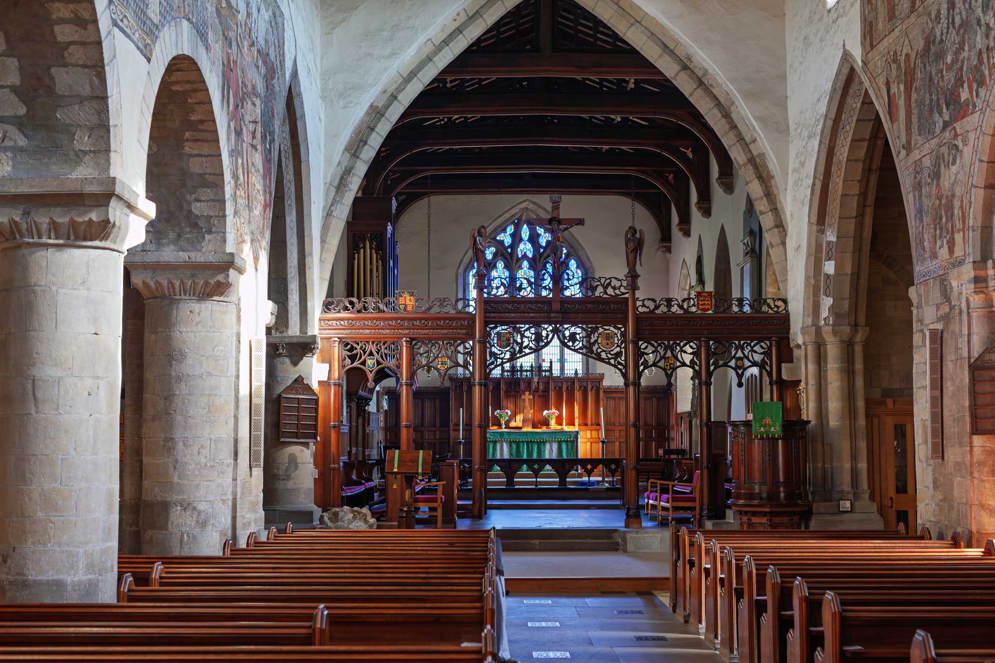 Fresco in church in Pickering