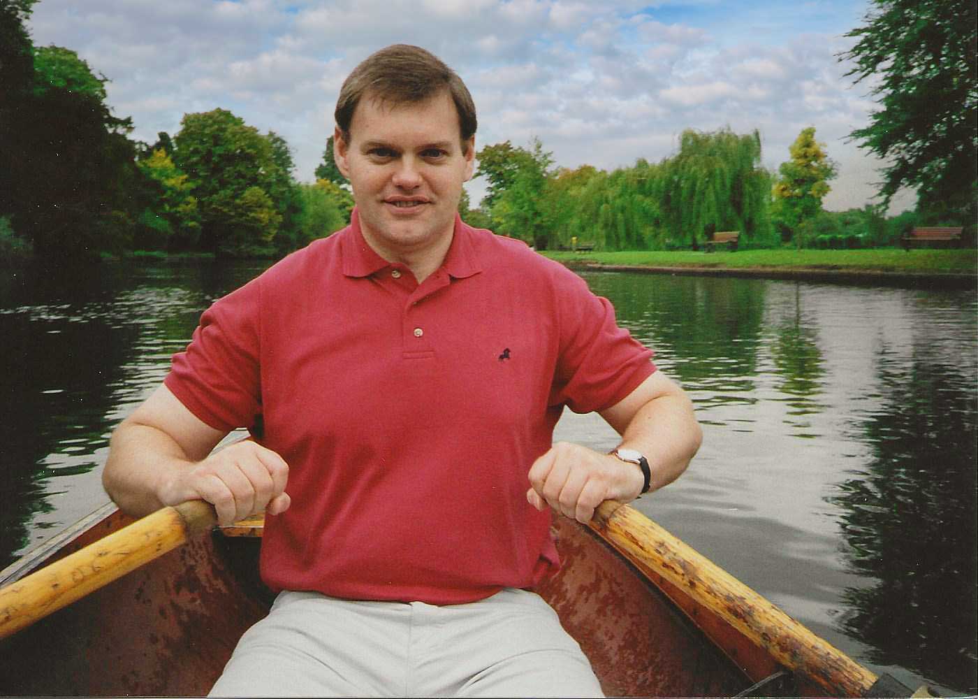 David rowing on the River Avon